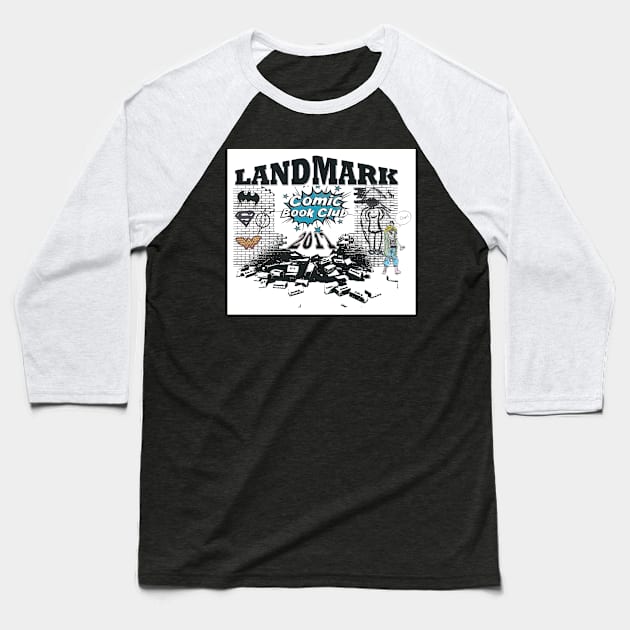 2017-LandmarkComicBookClub Logo Baseball T-Shirt by LandmarkComicBookClub